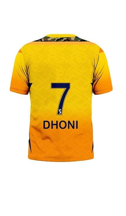 Chennai Super Kings (CSK) 2024 IPL half sleeve Jersey with personalized Name & Number